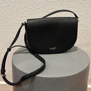 Kate Spade Elegant Black Crossbody Bag 100% Cow Leather